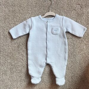 Absorba Quilted White Baby Footie